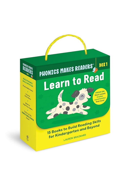 Phonics Makes Readers: Learn to Read Box 1: 15 Books to Build Reading Skills for Kindergarten and Beyond cover image